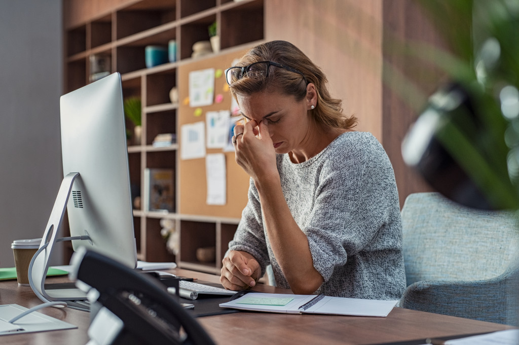 Stressed woman